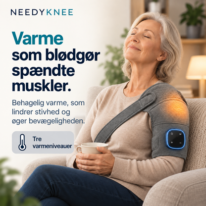 NeedyKnee AxelKomfort™ – 3-i-1 massage til skulderen med varme, kompression og vibration