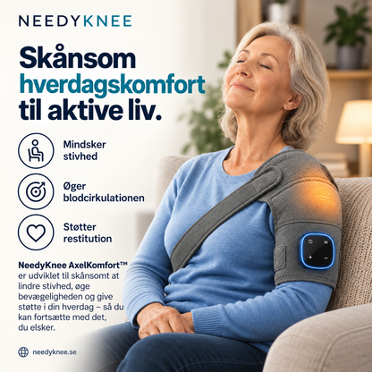 NeedyKnee AxelKomfort™ – 3-i-1 massage til skulderen med varme, kompression og vibration