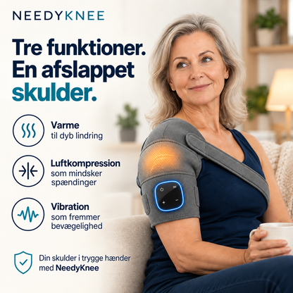 NeedyKnee AxelKomfort™ – 3-i-1 massage til skulderen med varme, kompression og vibration