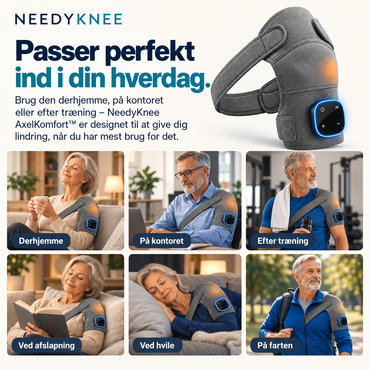 NeedyKnee AxelKomfort™ – 3-i-1 massage til skulderen med varme, kompression og vibration