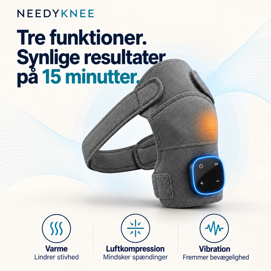 NeedyKnee AxelKomfort™ – 3-i-1 massage til skulderen med varme, kompression og vibration