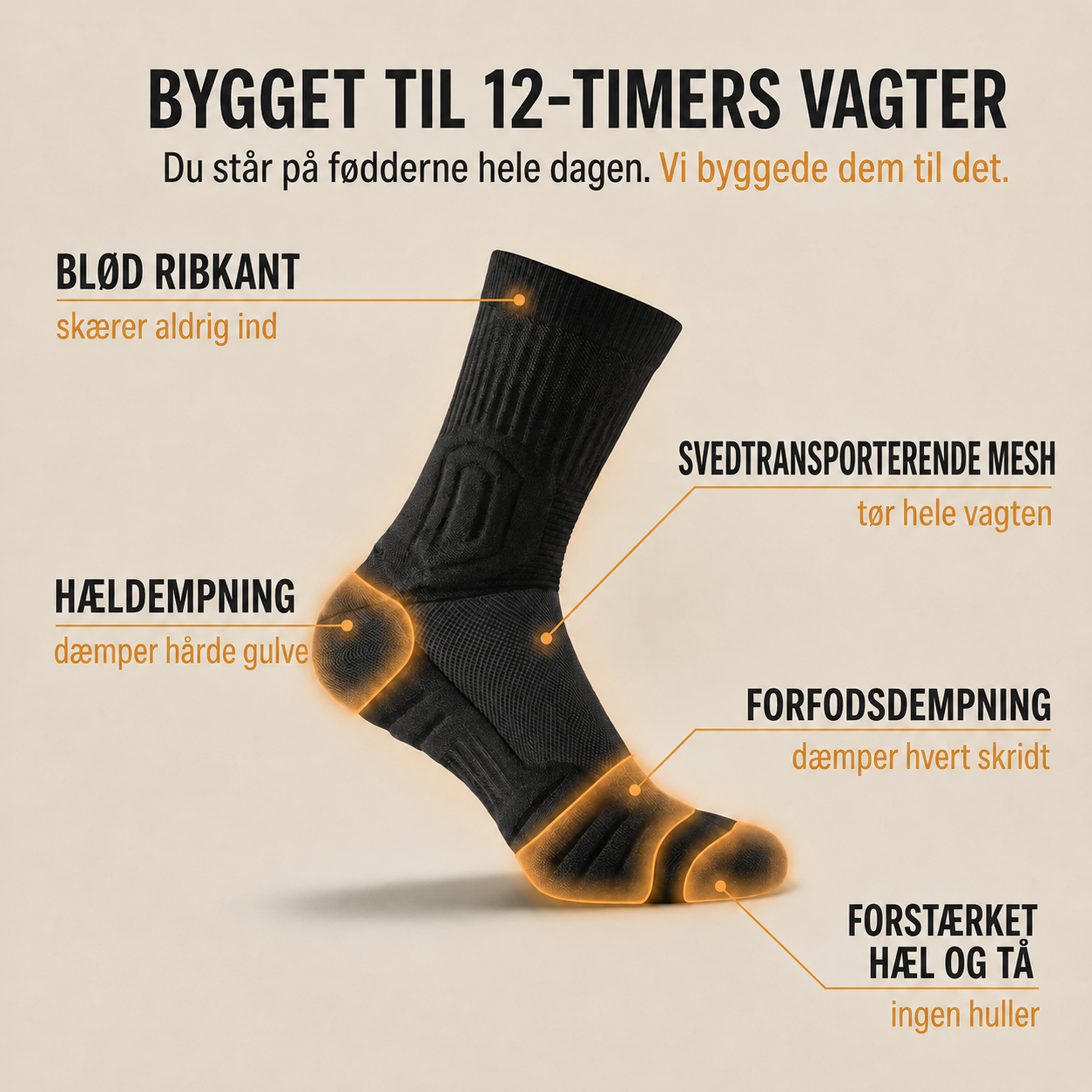NeedyKnee™ Arbejdssokker