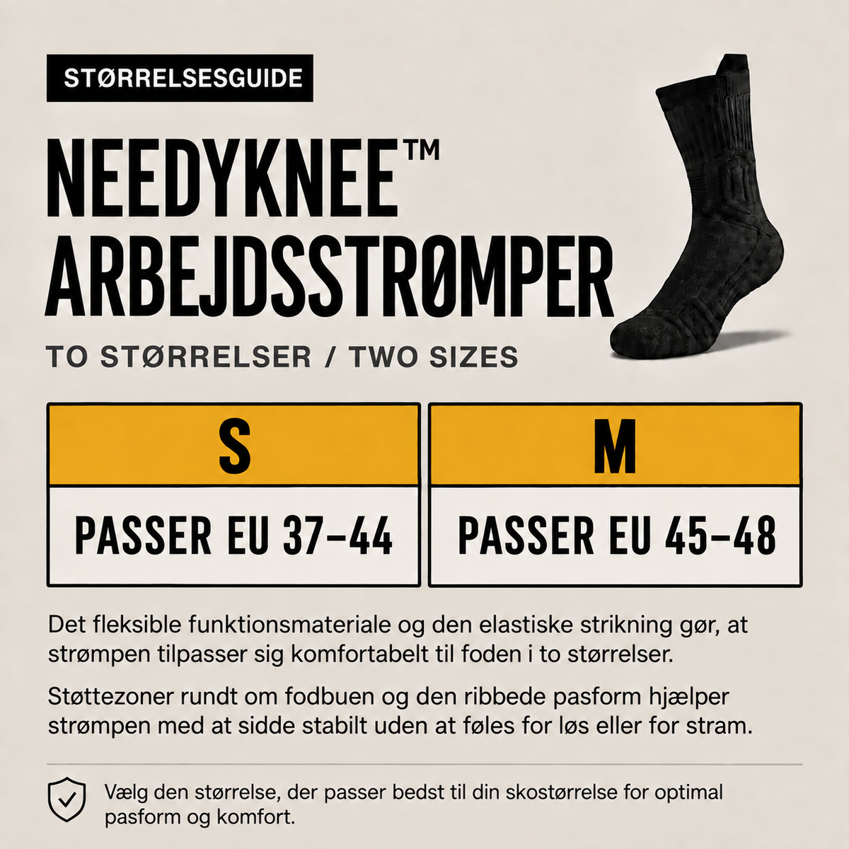 NeedyKnee™ Arbejdssokker